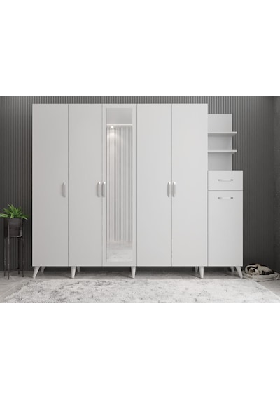 Açelya Portmanto Vestiyer Beyaz  M7 270 cm