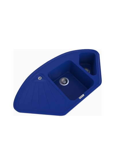 Polex Cristalüx Granit Evye P-CR1 Mavi Tezgah Altı Ve Tezgah Üstü Mutfak Evyesi 104.5x57 CM