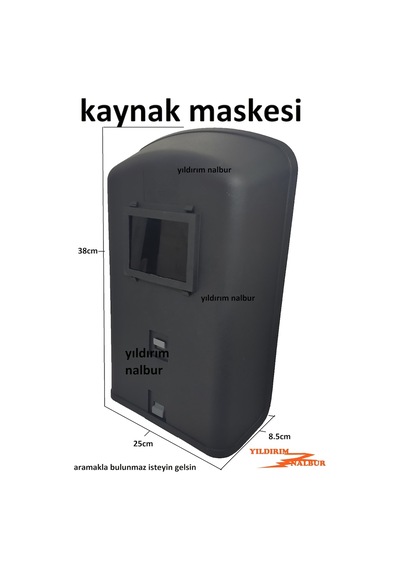 Kaynak Maskesi Plastik Siyah Camlı Kaynak Yapma Maskesi Elde Tutm