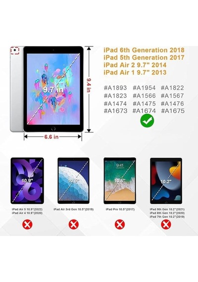 İpad Air 1/2 Ve İpad 5/6 Nesil 9.7 İnç Uyumlu Standlı Askılı Karakterli Çocuk Kılıfı Tablet Kılıfı