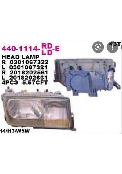 Mercedes W201 83 93 Far Sol Oem No:a2018207961