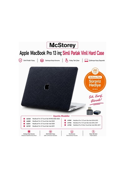 Macbook Pro 13 Kılıf Simli Sert Koruyucu Hard Case, A1706 A1708 A1989 A2159 A2251 A2289 A2338 M1 M2 Uyumlu Siyah Belirtilmemiş Macbook Pro 13 Kılıf Simli Sert Koruyucu Hard Case, A1706 A1708 A1989 A2159 A2251 A2289 A2338 M1 M2 Uyumlu Siyah Belirtilmemiş