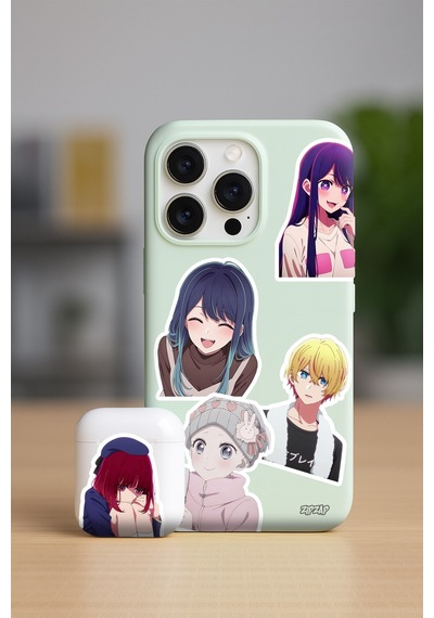 Oshi No Ko Anime Telefon Laptop Bullet Journal Yapışkanlı Folyo Sticker Paketi 25 Adet Çok Renkli