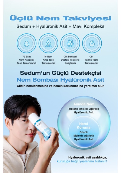 Yağ - Nem Dengesi Sunan Hepsi Bir Arada Bakım Emülsiyonu Dashu Blue Sedum All In One