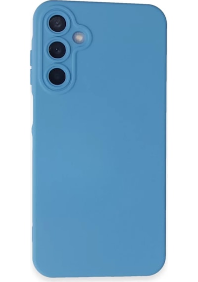 Newface Samsung Galaxy A55 5g Kılıf Nano İçi Kadife Silikon - Mavi