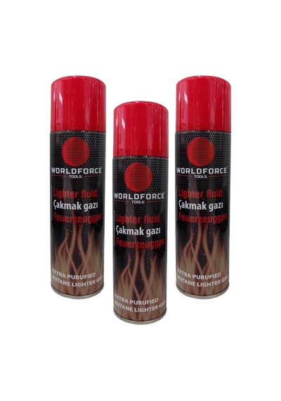 Worldforce 220 ML Çakmak Gazı 3 Adet