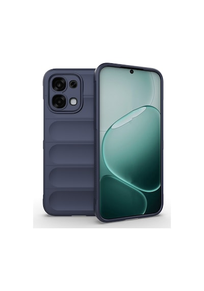 Maks Technology Oppo A6 Pro Uyumlu Kılıf Esnek Tpu Oyuklu Arka Yüzey Tasarımlı Mkst Etnik Silikon Kapak - Lacivert