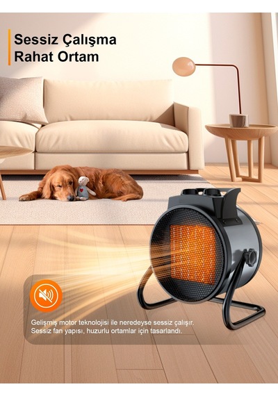 Elektrikli Isıtıcı Fan 3000w Hızlı Isınma, 3 Kademeli Ayar, Sessiz Ptc Isıtma