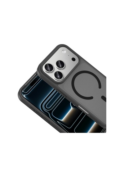 Maks Technology Apple Uyumlu iPhone 18 Pro Max Kılıf M-safe Şarj Özellikli Mkst Babet Kapak - Siyah