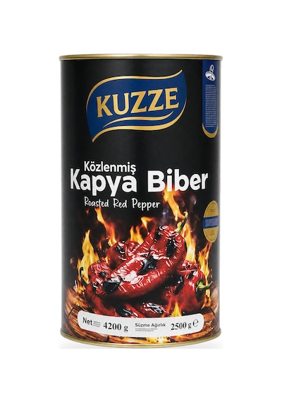 Kuzze Közlenmiş Kapya Biber Teneke 4200 G