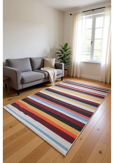 Dokuma Tabanlı Dijital Baskı Halı Blg3814 Renkli