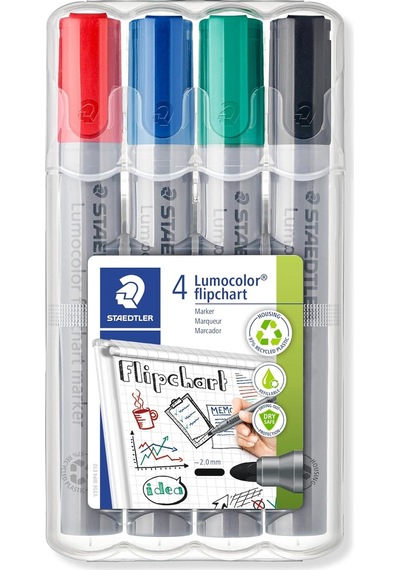 Staedtler 356 Wp4 Lumocolor Flipchart Markör Yuvarlak Uçlu 4'lü Diğer