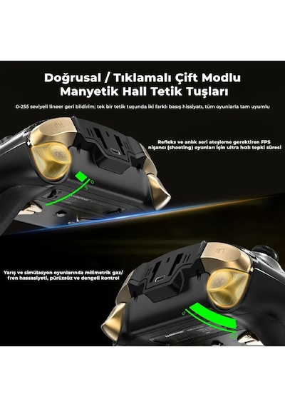 Rg G01 Akıllı Ekranlı Kablosuz Oyun Kolu Siyah- 2.5d Hd Ekran Purple Kirin Kapasitif Joystick Çift Modlu Manyetik Hall Tetik Mekanik Abxy Nabız Sensörlü Pc Switch Android İos Gamepad Rg G01 Akıllı Ekranlı Kablosuz Oyun Kolu Siyah- 2.5d Hd Ekran Purple Kirin Kapasitif Joystick Çift Modlu Manyetik Hall Tetik Mekanik Abxy Nabız Sensörlü Pc Switch Android İos Gamepad