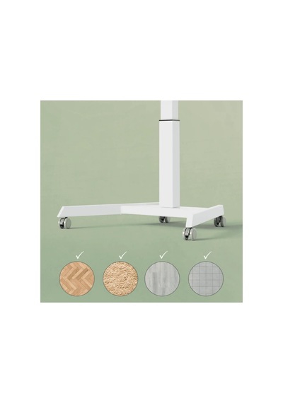 Leitz Ergo Elektrikli Sit Standing Çalışma Masası İçin Tekerlek Seti 4'lü - Gri 53740085 Çok Renkli