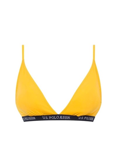 U.S. Polo Assn. Kadın Sarı Geniş Üçgen Bikini Üst 21501
