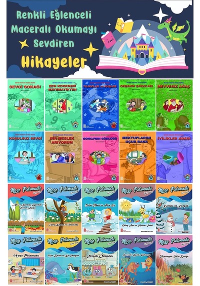 4.sınıf Renkli Eğlenceli Maceralı Okumayı Sevdiren Hikayeler 2 20 Kitap