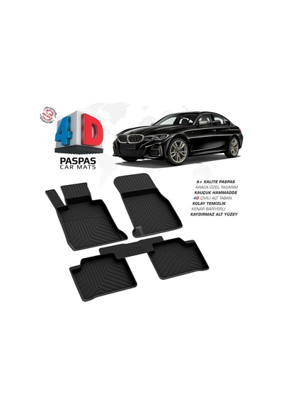 Bmw 3 Serisi G20 4d Araca Özel Havuzlu Kauçuk Paspas 2019 Ve Üzeri