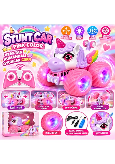 Lh-c091 Car Pink Color Uzaktan Kumandalı Oyuncak Corn Pembe