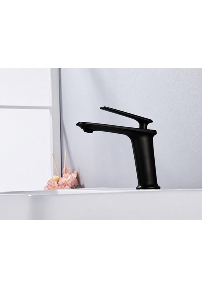 Forma Kısa Lavabo Bataryası Mat Sıyah Mat Siyah