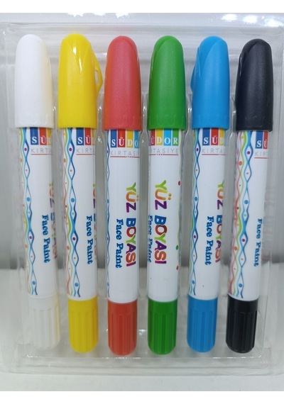 Yüz Boyası / Yüz Boyama Kalemi / Palyaço Kalemi - 6 Renk 6 Renk