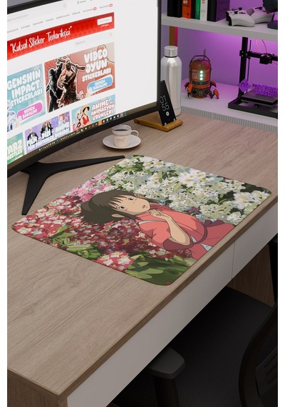 Spirited Away Kaymaz Dikişli Kauçuk Oyuncu Mousepad V1 - 48x40 Xl Gaming Mouse Pad Fare Altlığı