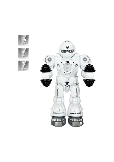 Atletik Sporcu Siyah Robot - Işıklı Ve Müzikli Hareketli , Pilli Genel