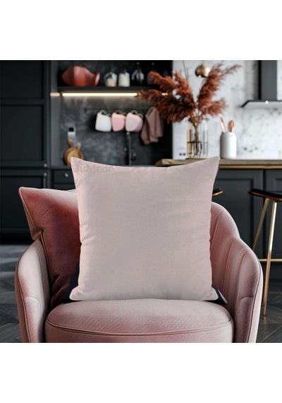 Tr Soho Kumaş Dekoratif Kırlent Yastık Kılıfı - 42 X 42 Cm 4, Vizon Genel