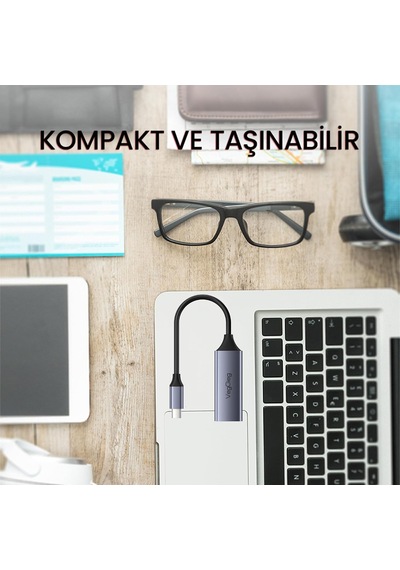 Usb Type-c 100mbps Rj45 Lan Ethernet İnternet Çevirici Dönüştürücü
