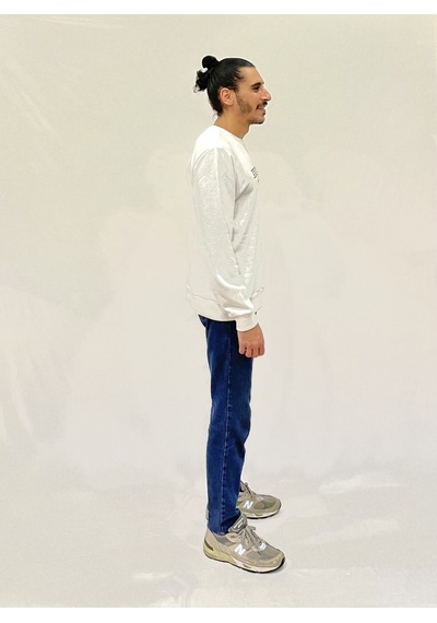 Erkek Bisiklet Yaka Rahat Kalıp 3 İplik Kalın Californıa Baskılı Sweatshirt Spr24sw32 Ecru