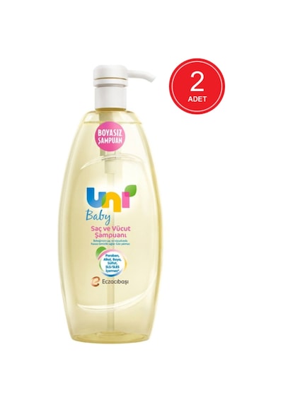 Uni Baby Boyasız Bebek Saç ve Vücut Şampuanı 2 x 900 ML