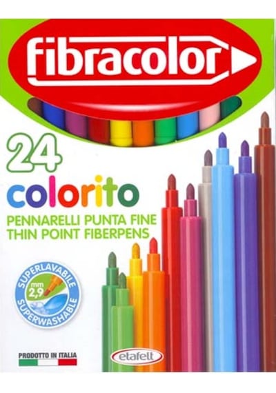 Fibracolor Keçeli Kalem Colorito 24'Lü Set