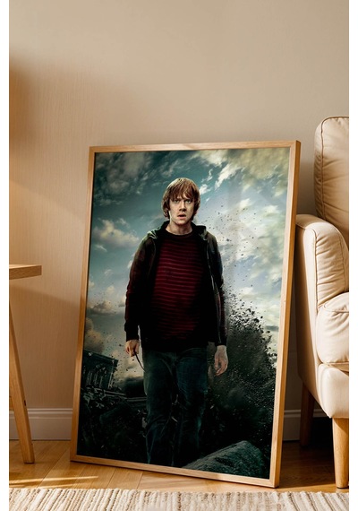 Ron Weasley Hogwarts Savaşı Çerçeveli Tablo - Lüks Harry Potter Karakter Posteri Modern Duvar Dekoru Kayın Ron Weasley Hogwarts Savaşı Çerçeveli Tablo - Lüks Harry Potter Karakter Posteri Modern Duvar Dekoru Kayın