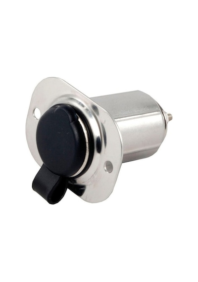 Paslanmaz Krom Çakmak Yuvası, 12v, Tekne Çakmaklık Yuvası