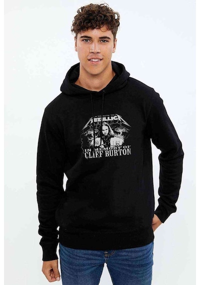 Metallica For Whom The Bell Tolls Baskılı Siyah Erkek Sweat