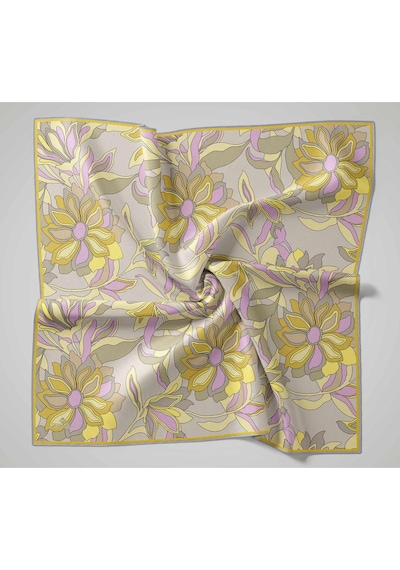 Silk Home Olinda İpek Eşarp 47003-34 Gümüş, Sarı, Yanık Sarı, Pembe, Butter Yellow