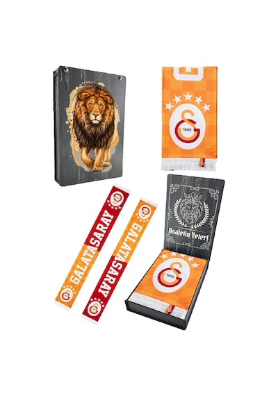 Galatasaray Şal Atkı Uv Kutu Kırmızı