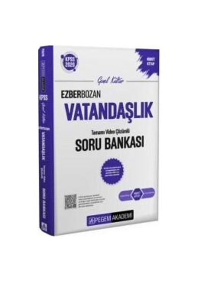 Kpss 2026 Gy Gk Ezberbozan Vatandaşlık Video Çözümlü Soru Bankası - Pegem Akademi