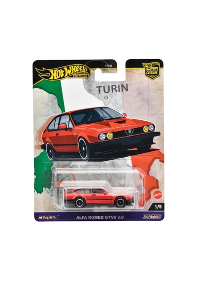 Hot Wheels Premium Alfa Romeo Gtv6 3.0 - Car Culture World Tour Kırmızı 1/64 Diecast Model Araba Çok Renkli