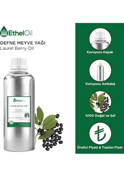 Etheloil Defne Meyvesi Sabit Yağı 1 KG