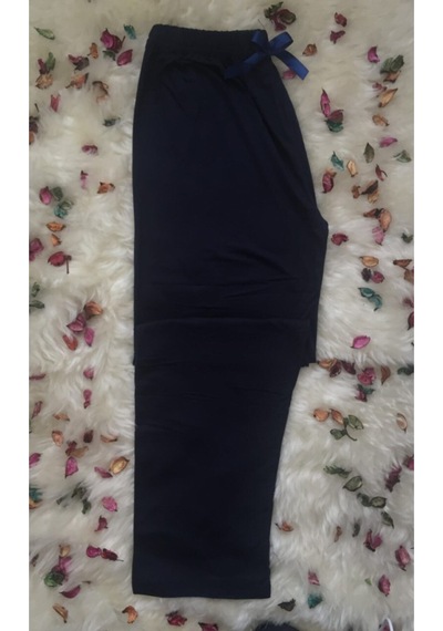 Cepsiz Viskon Yazlık Kadın Pijama Altı V38 Siyah