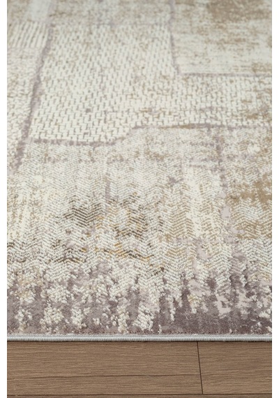 Matris Mı002b Bej Halı Modern Pamuk Taban Akrilik Tozuaz Salon Yatak Odası Koridor Halısı-1329
