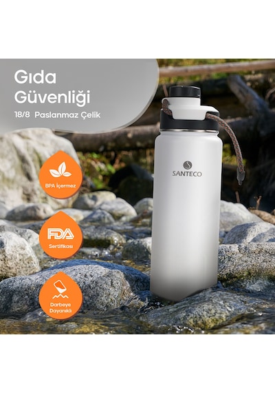 Santeco Ktwo Sporcu Termosu 710 Ml-beyaz Beyaz