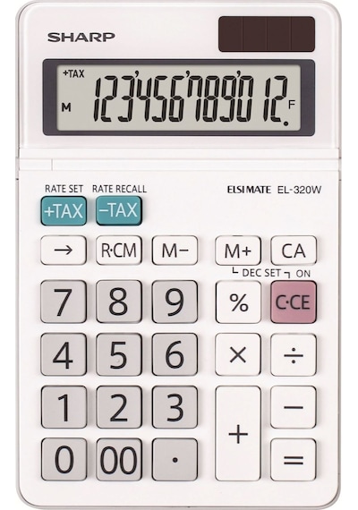 Sharp EL-320WB 12 Hane Masaüstü Hesap Makinesi