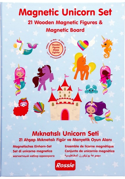 Rossie Ahşap Mıknatıslı Unicorn    Oyun Seti Manyetik    Oyun Alanı