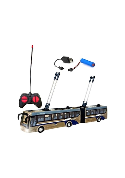 Ctoy Ht227 Uzaktan Kumandalı Körüklü Şehir Otobüsü 61984 Gri Çok Renkli