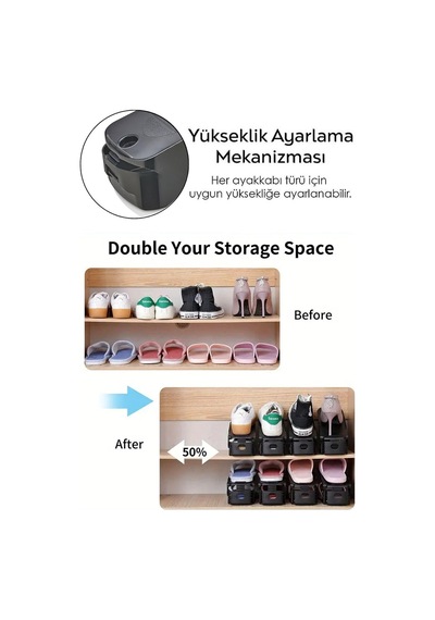 16 Adet Ayarlanabilir Ayakkabı Rampası Düzenleyici Dolap İçi Organizer Mıt1228 Çok Renkli 16 Adet Ayarlanabilir Ayakkabı Rampası Düzenleyici Dolap İçi Organizer Mıt1228 Çok Renkli