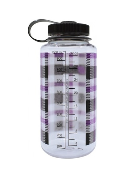 Nalgene 32 Oz Wide Mouth Suluk Matara 1 Litre Kare Desenli Mor