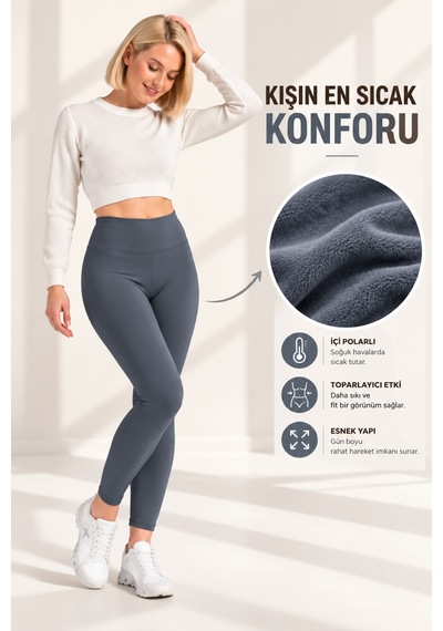 Mrm Pro Kadın Kışlık Polar Tayt Toparlayıcı Yüksek Bel Esnek Tayt Sıcak Tutan İç Polar Spor Tayt Gri Gri Mrm Pro Kadın Kışlık Polar Tayt Toparlayıcı Yüksek Bel Esnek Tayt Sıcak Tutan İç Polar Spor Tayt Gri Gri