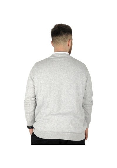 Mode Xl Büyük Beden Kazak V Yaka 22206 Gri 001