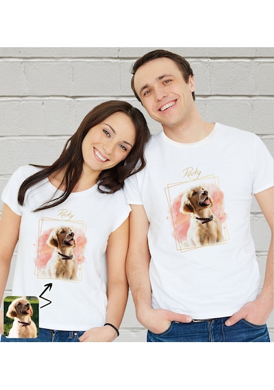 Bk Gift Kişiye Özel Evcil Hayvan Tasarımlı Beyaz Tişört-5, Sevgiliye Hediye, Arkadaşa Hediye, Trend T-shirt Kobitmeyencom33934 Bk Gift